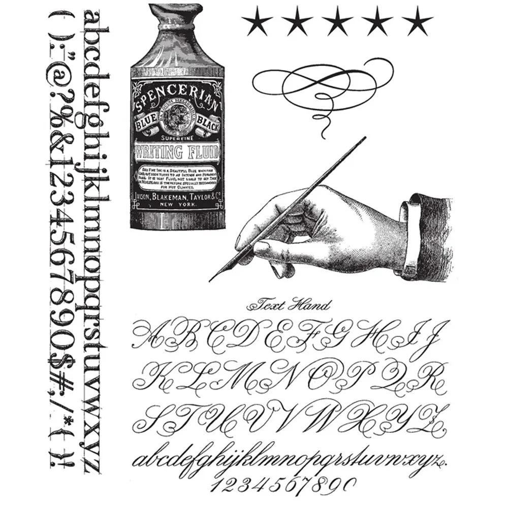 Tim Holtz Cling Stamps Typography