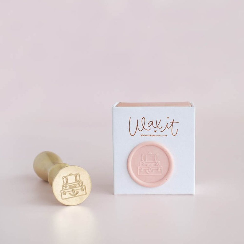 Lora Bailora Wax It Brass Metal Seal Suitcases