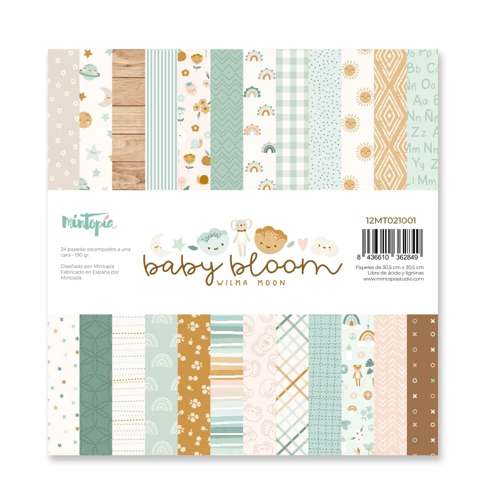 Mintopia Baby Bloom 12" x 12" Paper Pad Single Sided