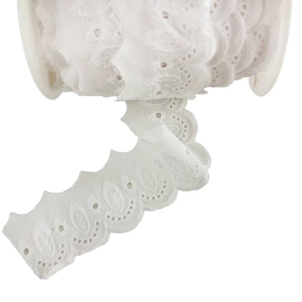 Vintage Leafy Eyelet Lace By Yard