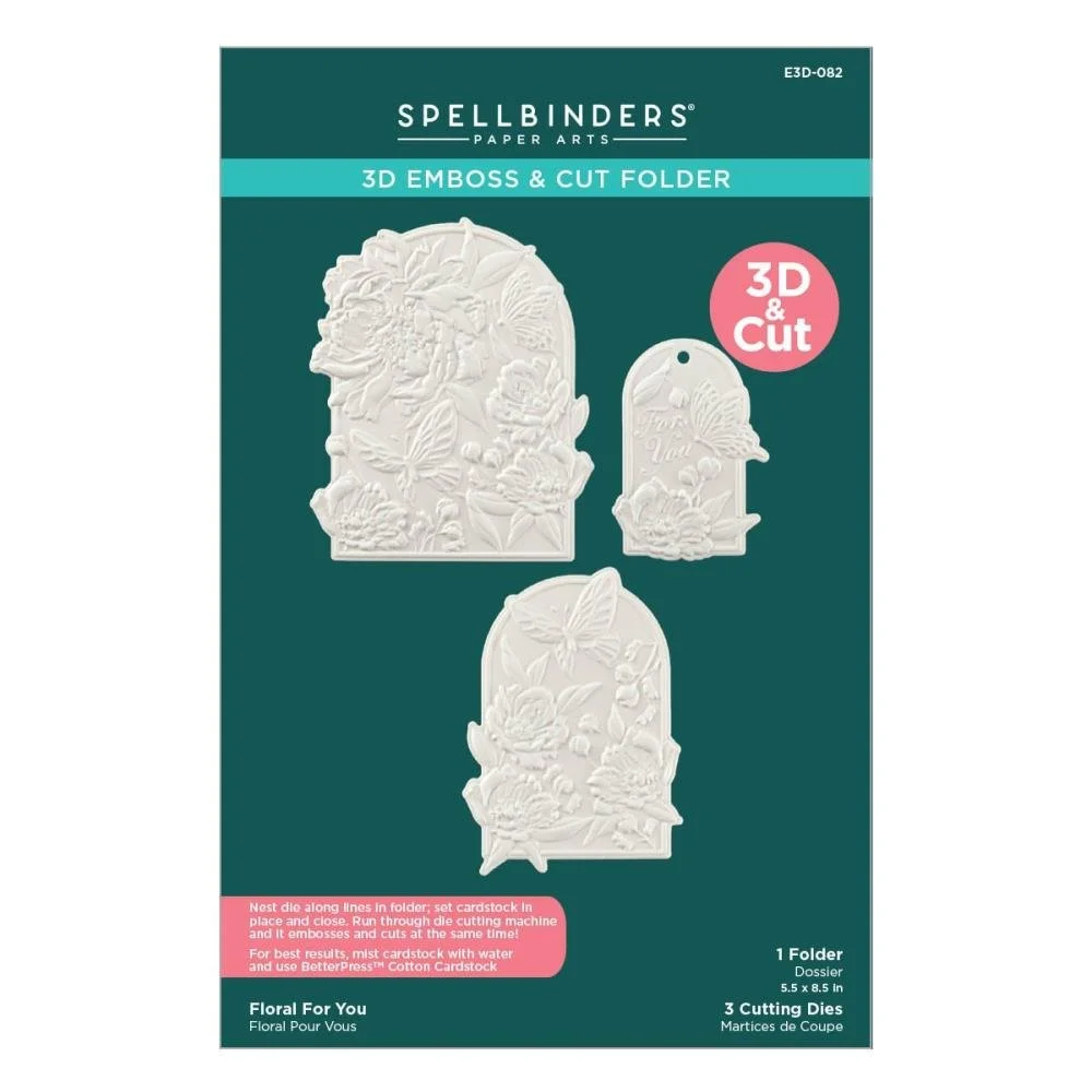 Spellbinders 3D Embossing Folder Floral For You