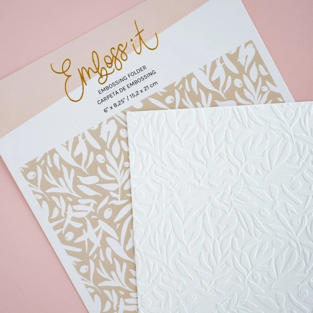 Lora Bailora Emboss It 6" x 8" Embossing Folder Olive
