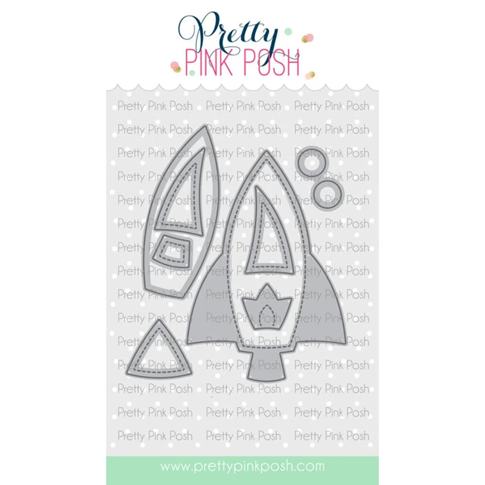 Pretty Pink Posh Rocketship Shaker Die