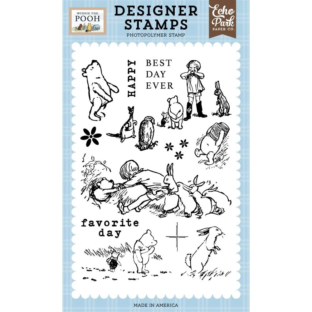 Echo Park Winnie the Pooh Clear Stamps Favorite Day With Pooh