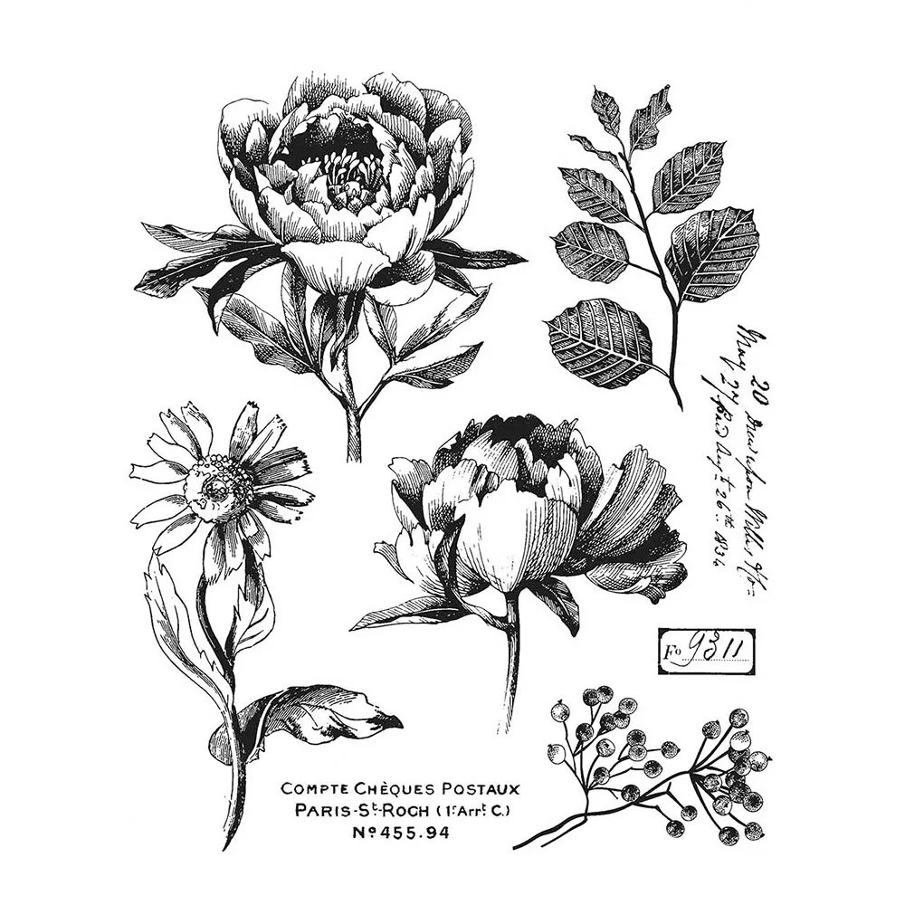 Tim Holtz Cling Stamps French Garden