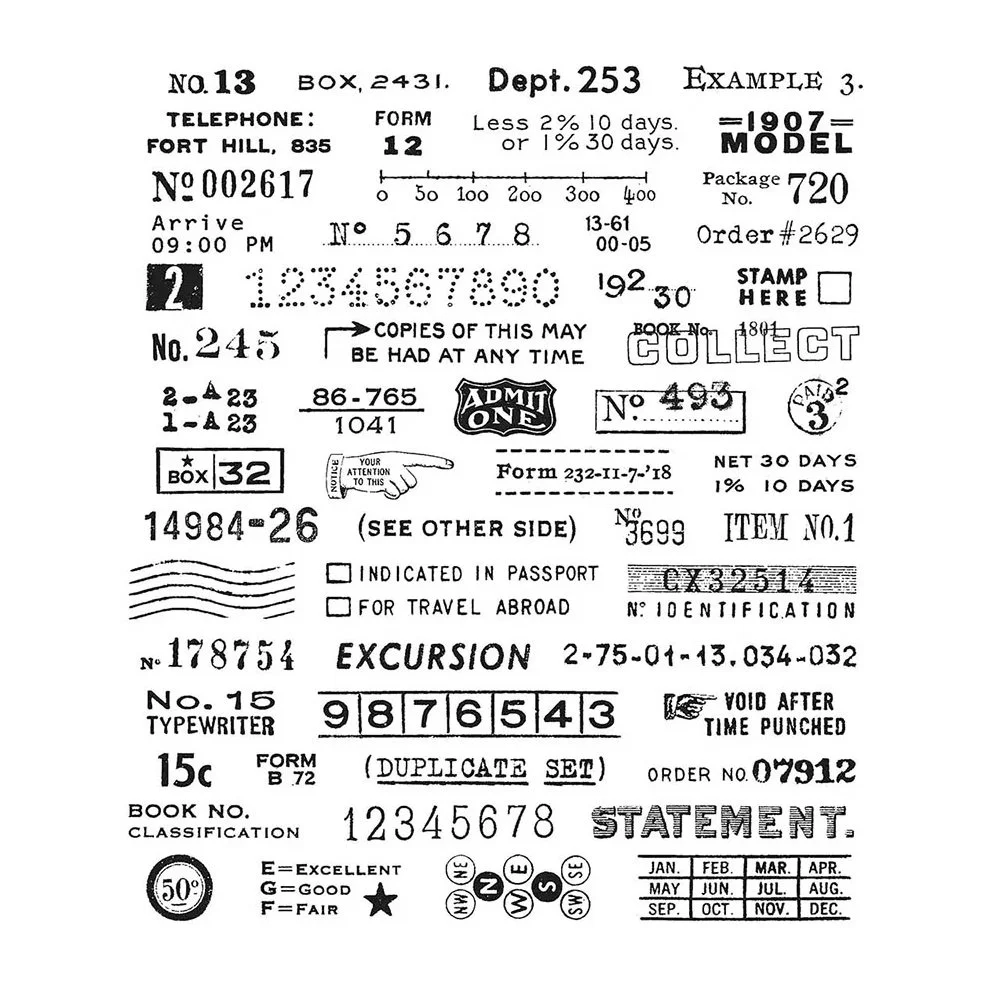 Tim Holtz Cling Stamps Tidbits