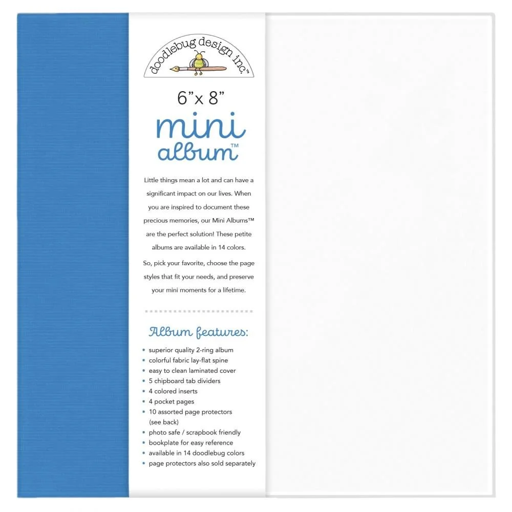 Doodlebug 6" x 8" Mini Album Blue Jean