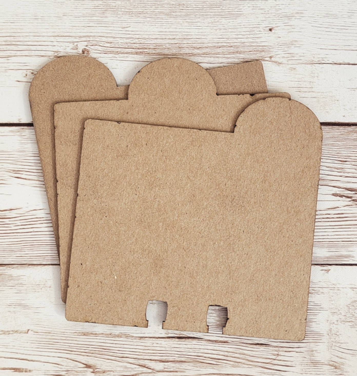 Clear Scraps Rounded Tab Chipboard Dividers 3pk