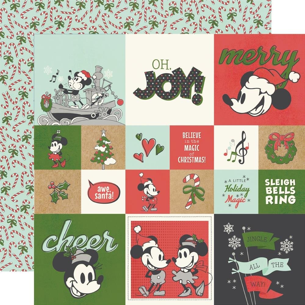 Simple Stories Say Cheese Classic Mouse Christmas 12" x 12" Paper 2" x 2" / 4" x 4" Elements