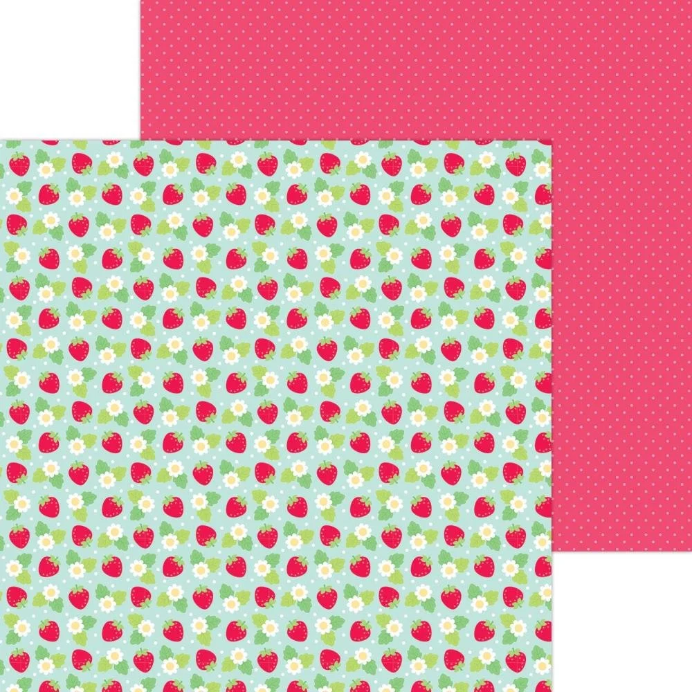 Doodlebug Berry Sweet 12" x 12" Paper Berry Sweet