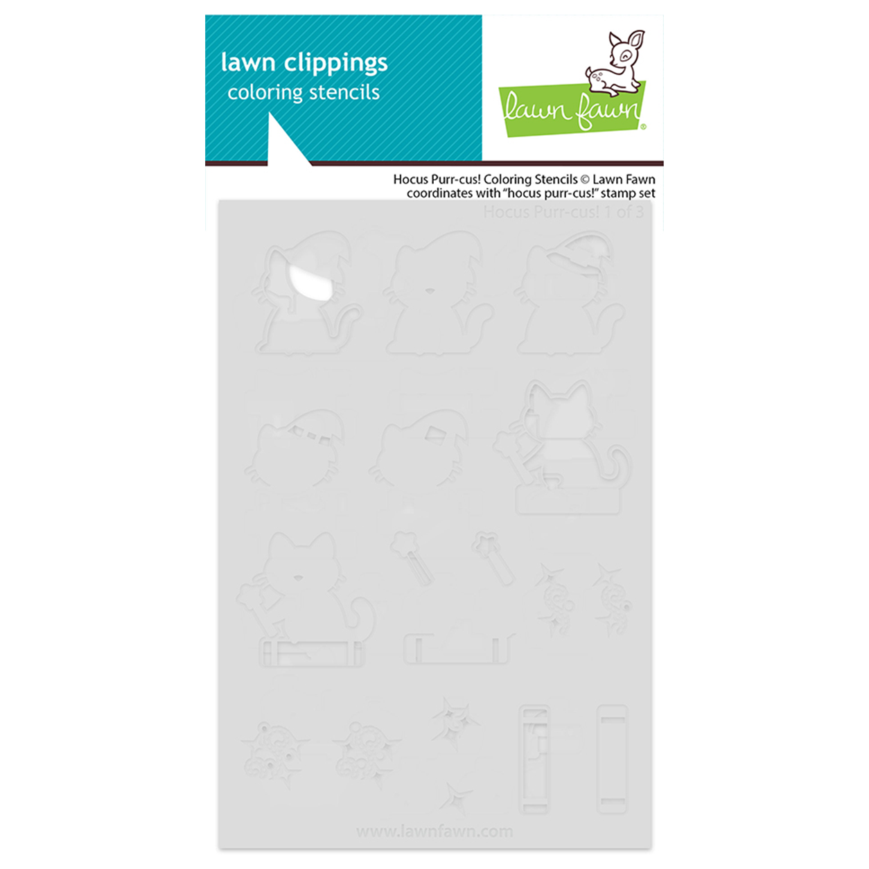 Lawn Fawn hocus purr-cus! coloring stencils