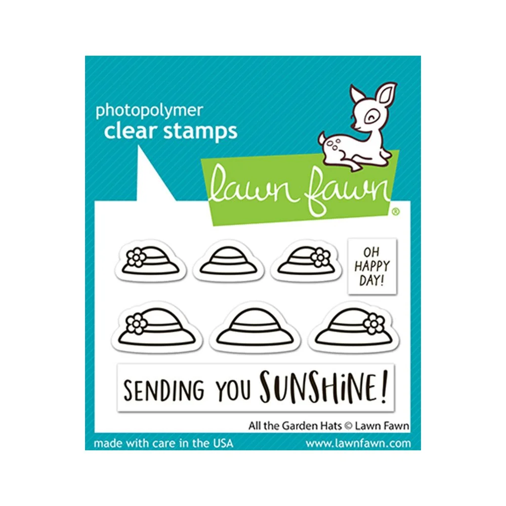 Lawn Fawn All The Garden Hats Stamp Set