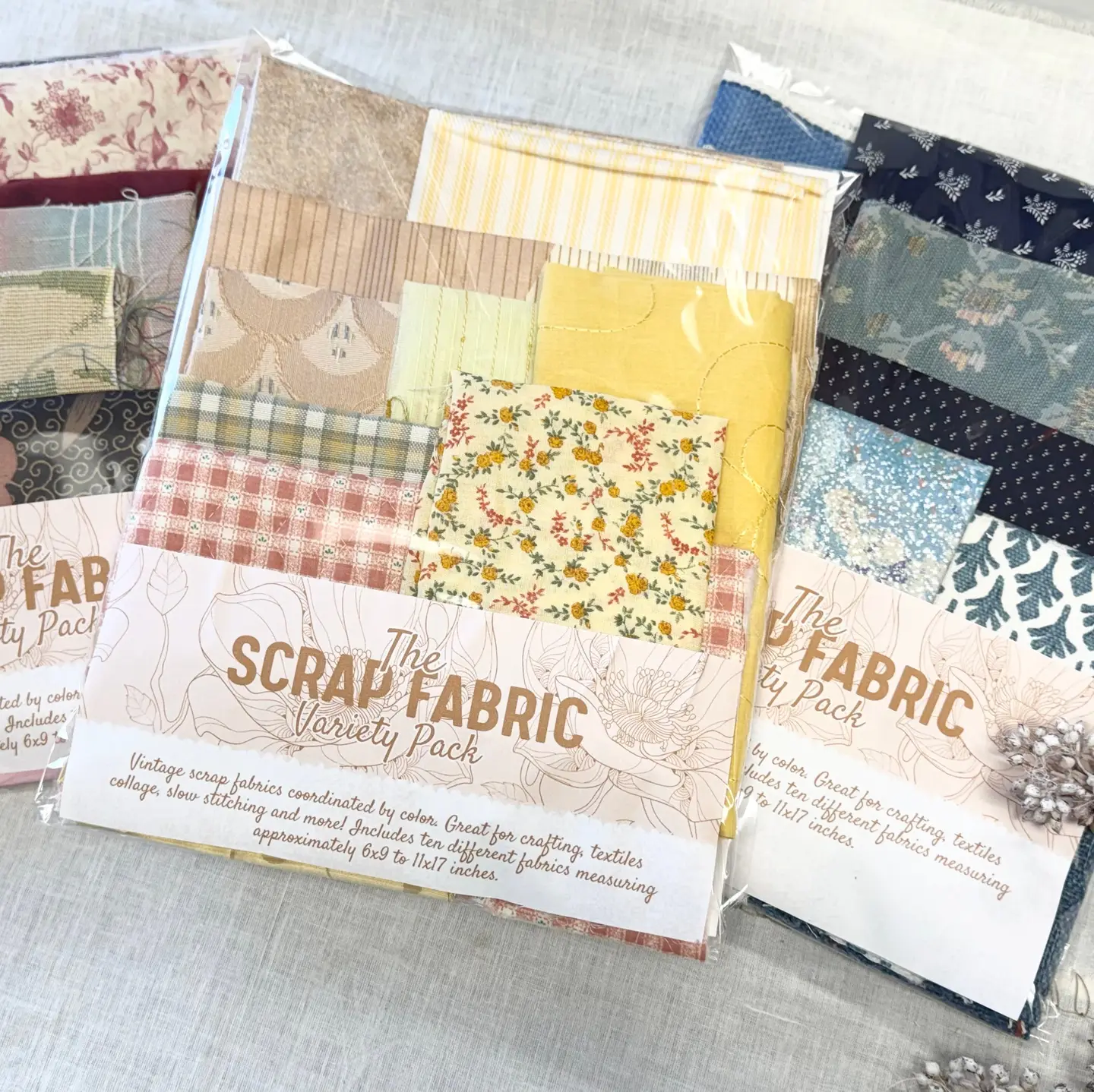 Fabric Scraps By Color For Mixed Media Art Reds