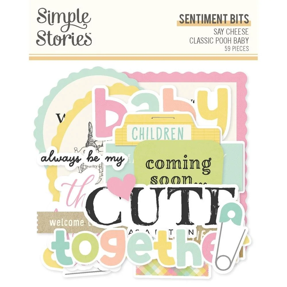 Simple Stories Pooh Baby Sentiment Bits