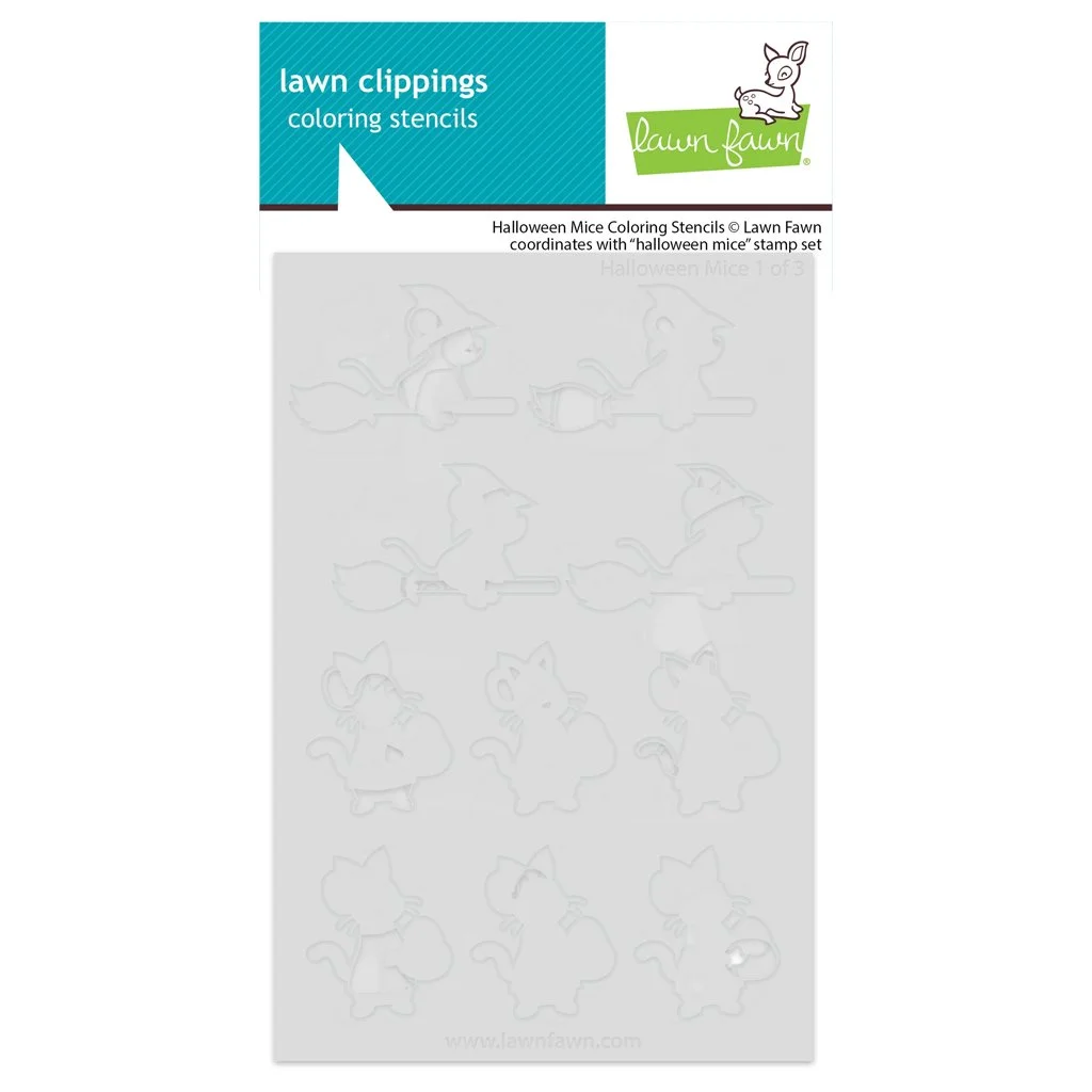 Lawn Fawn Coloring Stencils Halloween Mice