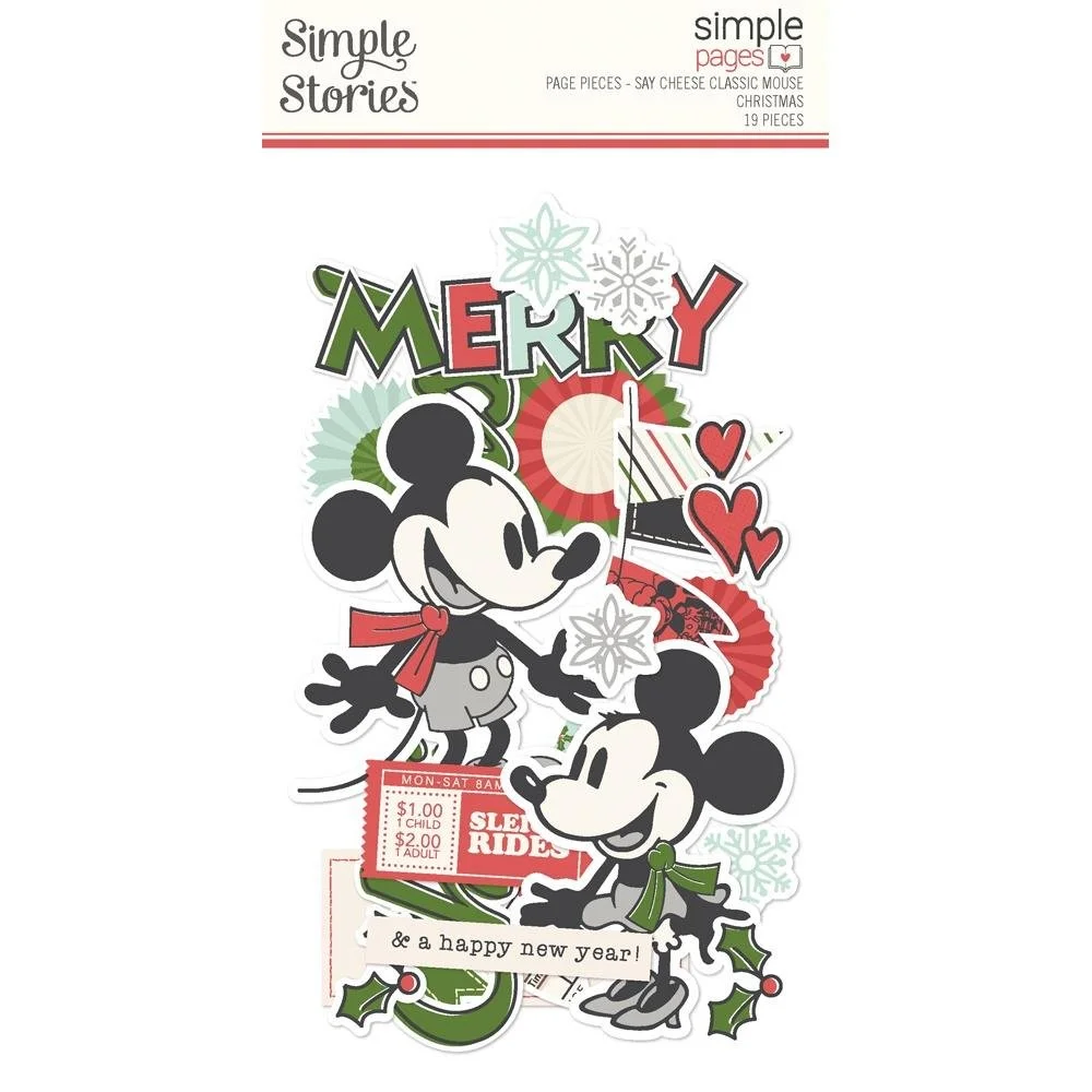 Simple Stories Say Cheese Classic Mouse Christmas Page Pieces