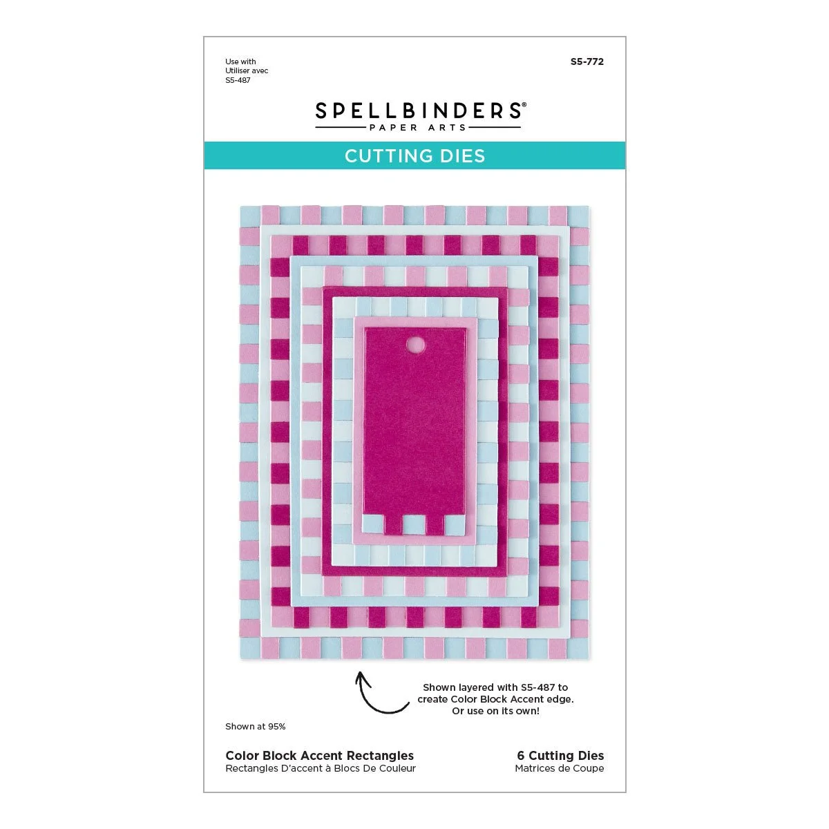 Spellbinders Color Block Accent Rectangles Die