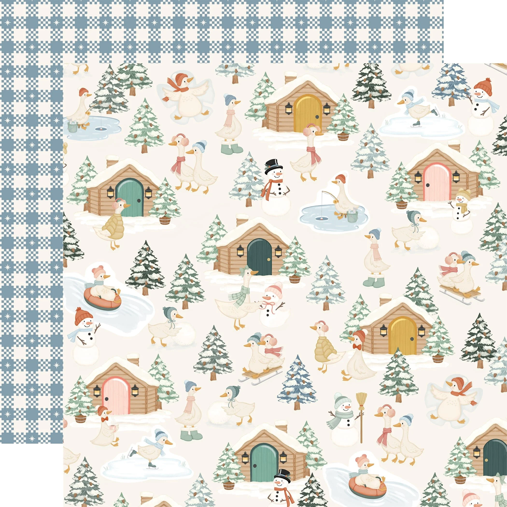 *Pre-Order* Carta Bella Silly Goose Winter 12" x 12" Paper Goose Village