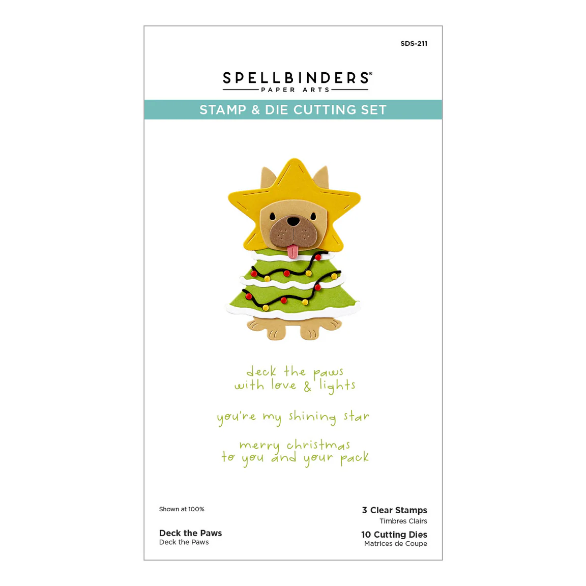 Spellbinders Deck the Paws Clear Stamp & Die Set