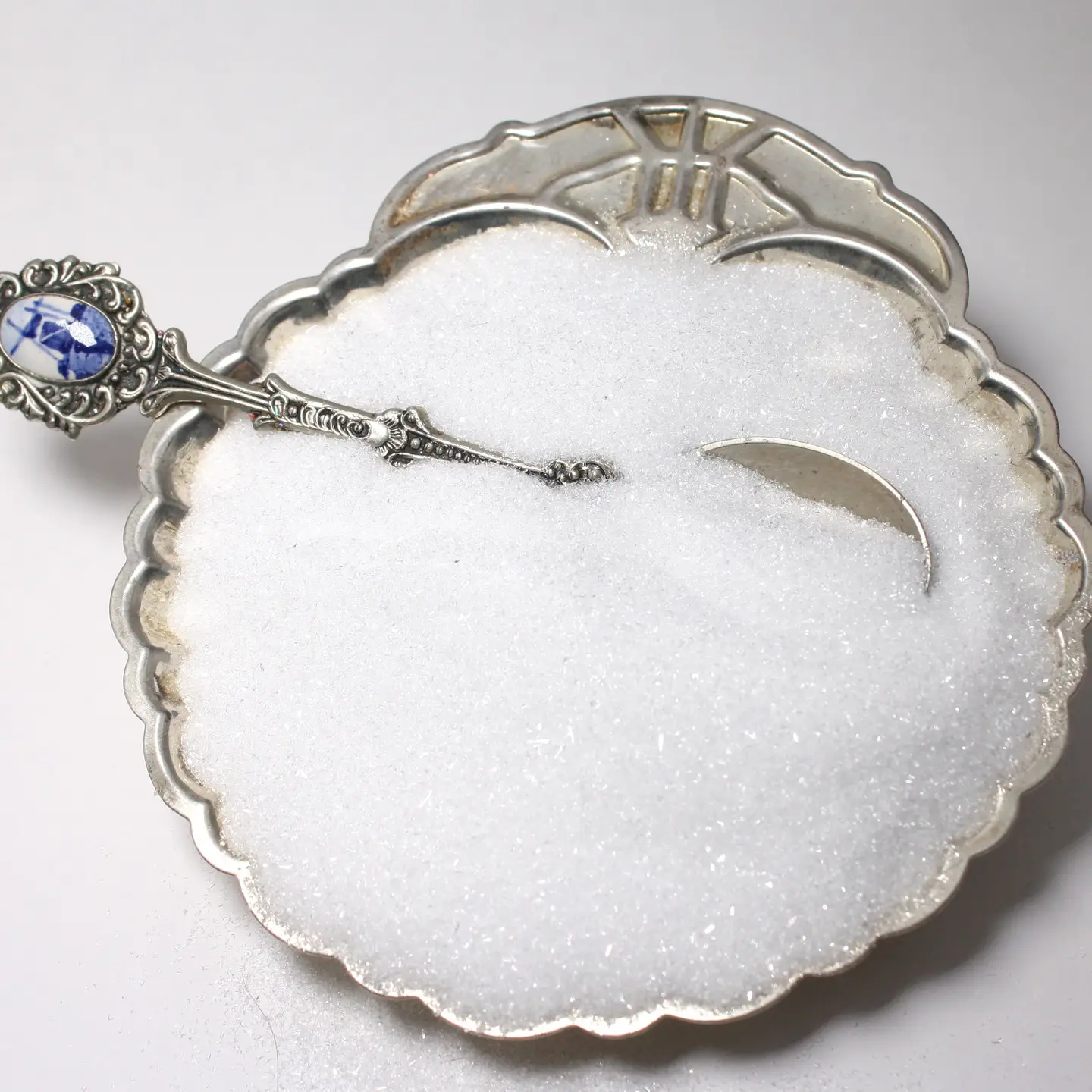 German Glass Glitter White