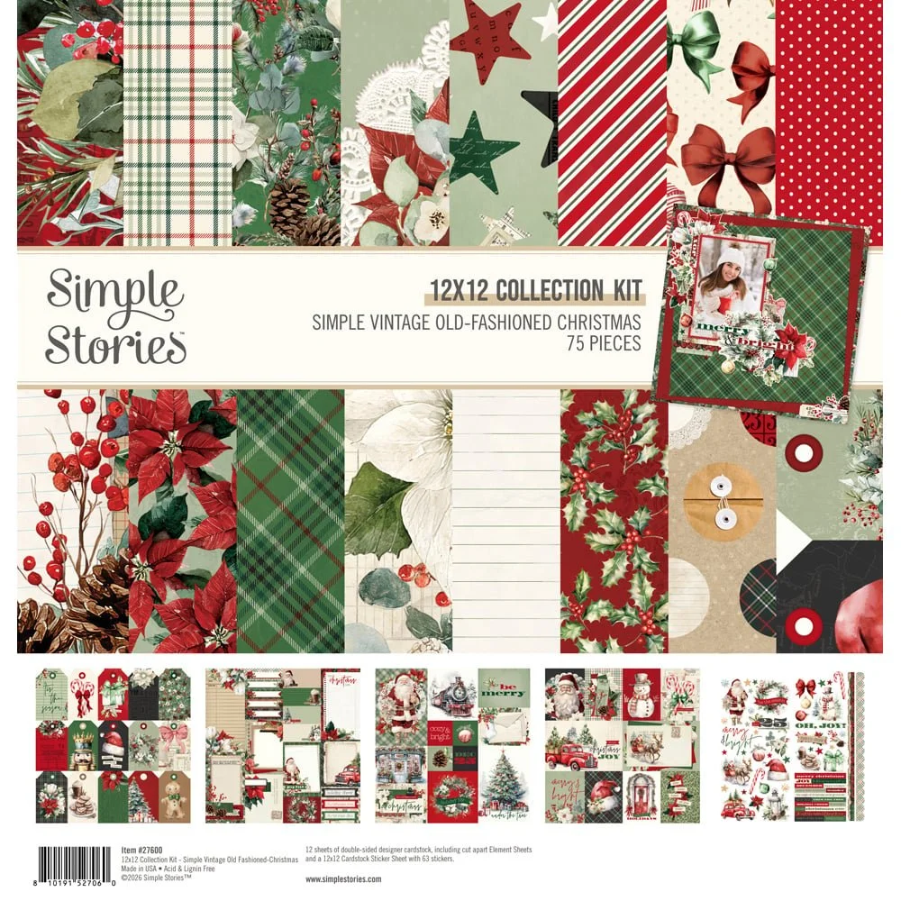 *Pre-Order* Simple Stories Simple Vintage Old Fashioned Christmas Collection Kit
