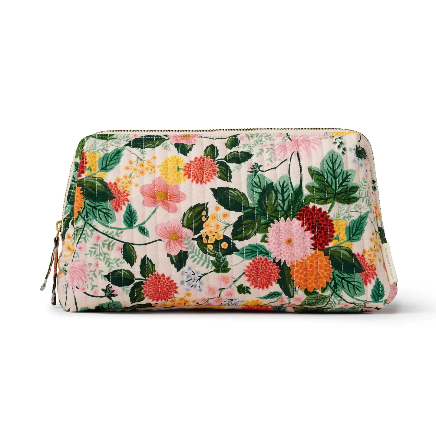 Rifle Paper Co. Dahlia Quilted Large Cosmetic Pouch