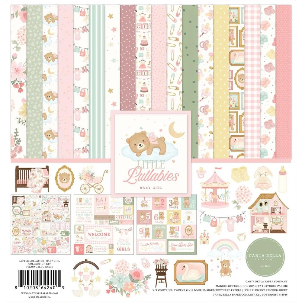 Carta Bella 12" x 12" Collection Kit Little Lullabies Baby Girl