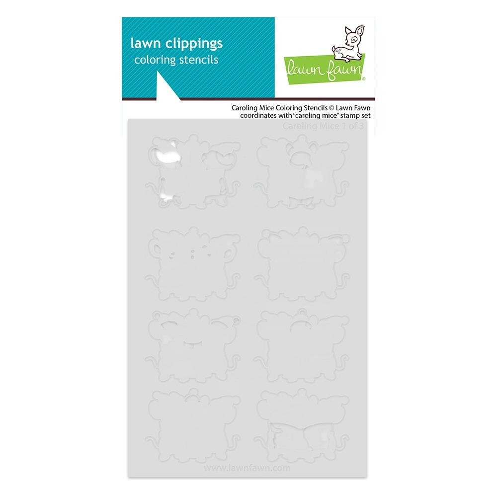 Lawn Fawn Lawn Clippings Coloring Stencils Caroling Mice