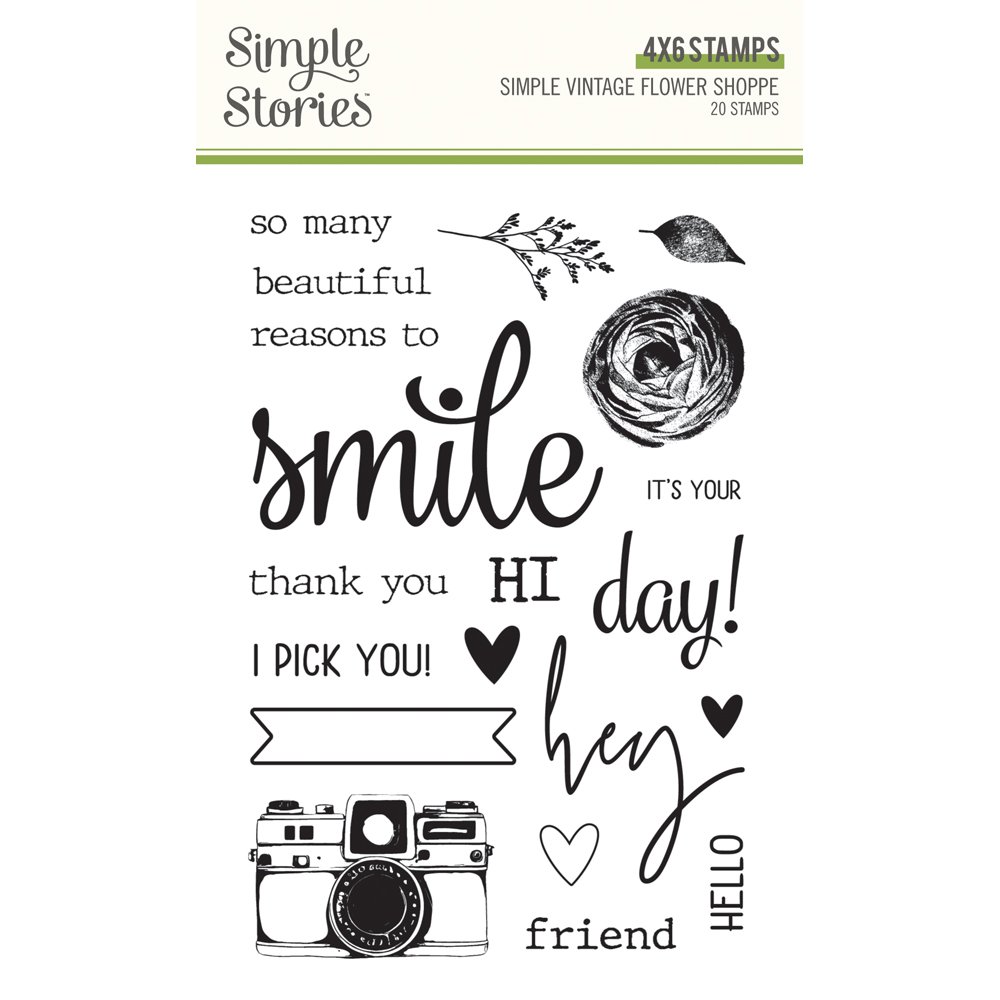 Simple Stories Simple Vintage Flower Shoppe Stamp Set