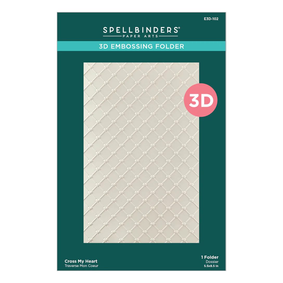 Spellbinders Cross My Heart 3D Embossing Folder