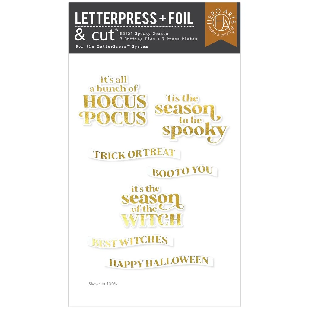 Hero Arts Spooky Season Letterpress + Foil & Cut Set