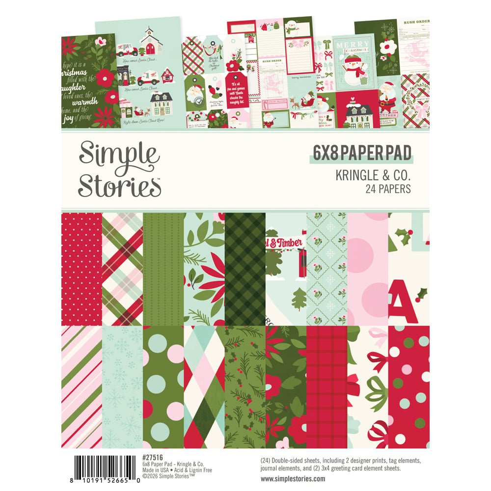 *Pre-Order* Simple Stories Kringle & Co. 6" x 8" Paper Pad