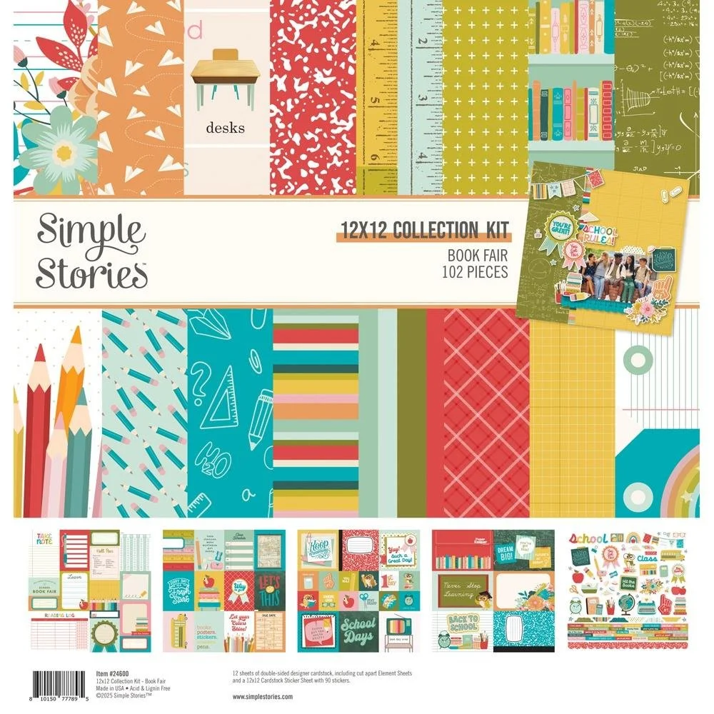 Simple Stories Book Fair 12" x 12" Collection Kit