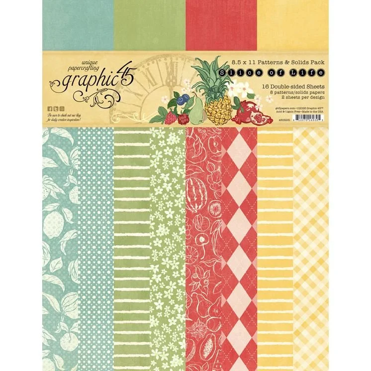 *Pre-Order* Graphic 45 Slice Of Life Patterns & Solids Collection Pack