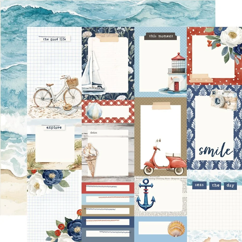 *Pre-Order* Simple Stories Simple Vintage Sand & Sea 12" x 12" Paper Journal Elements