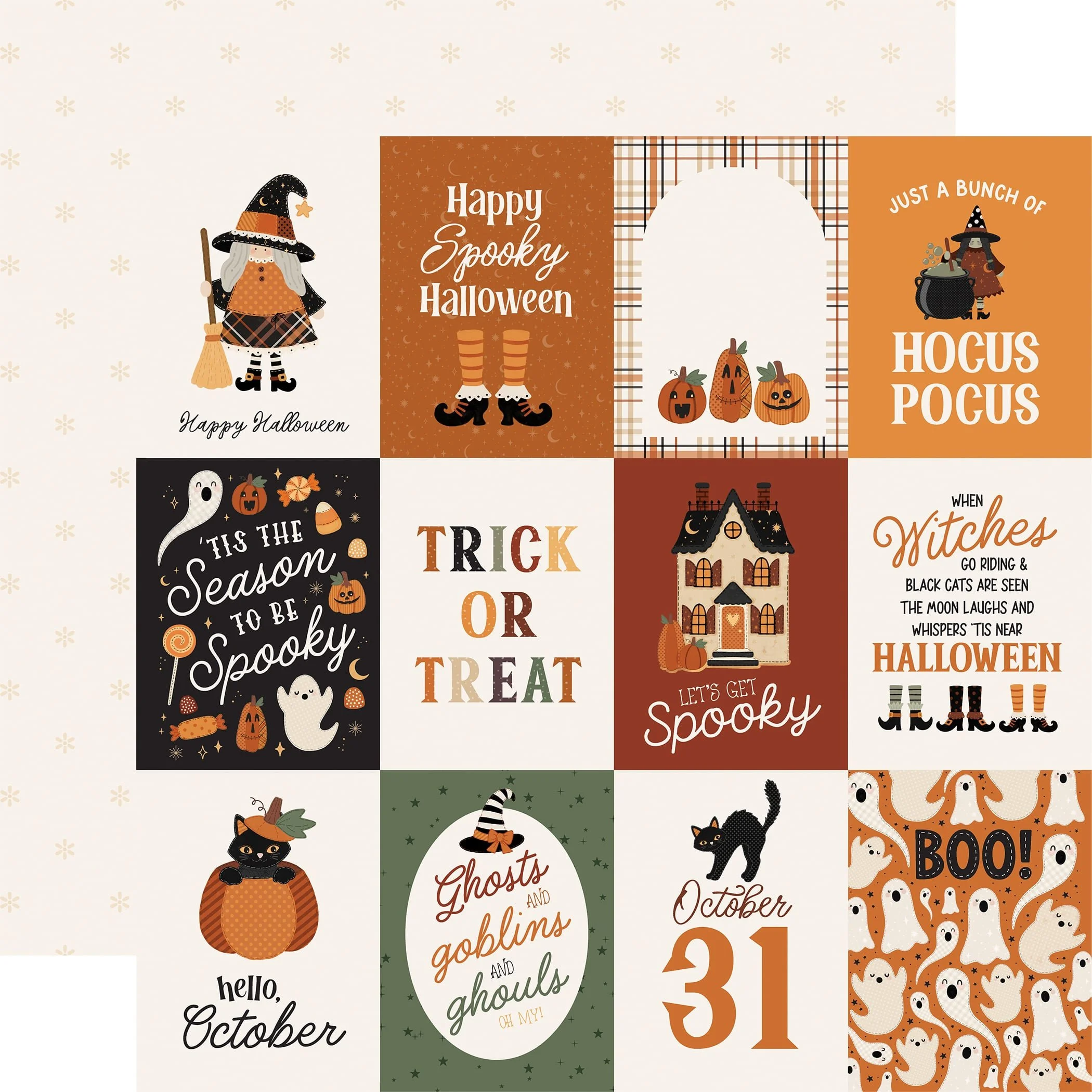 *Pre-Order* Carta Bella Handmade Halloween 12" x 12" Paper 3" x 4" Journaling Cards
