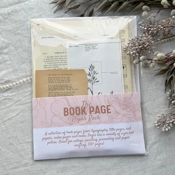 Vintage Book Pages For Collage and Art