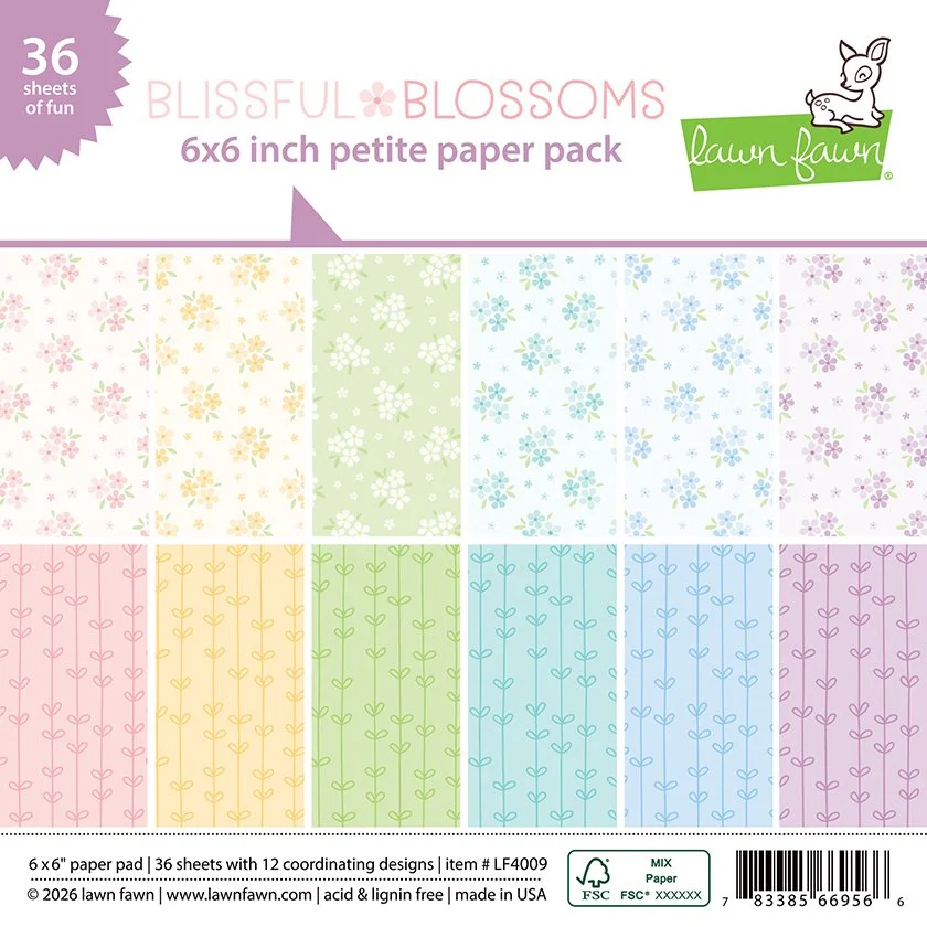 Lawn Fawn Blissful Blossoms Petite Paper Pack