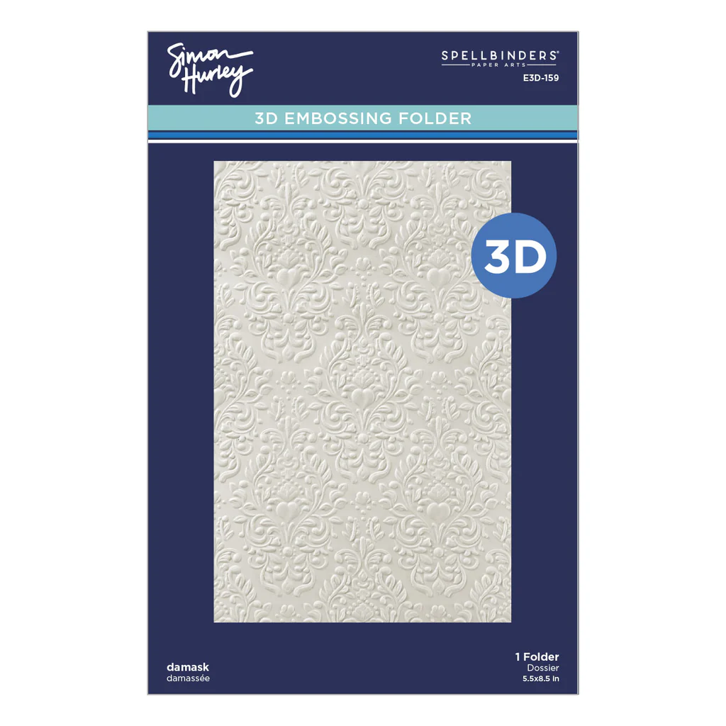 Spellbinders Damask 3D Embossing Folder by Simon Hurley