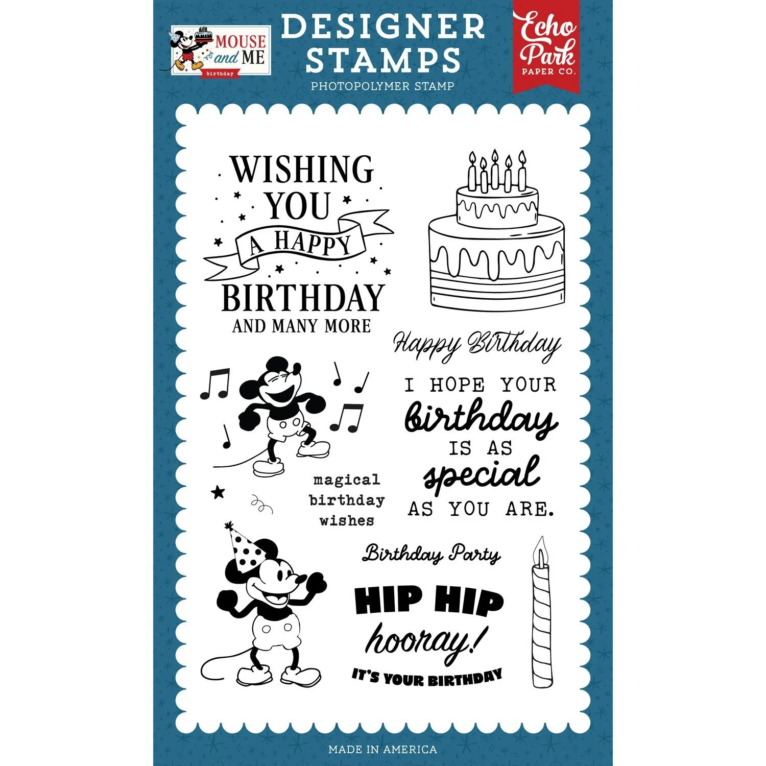 *Pre-Order* Echo Park Mouse & Me Birthday Stamp Party Mouse