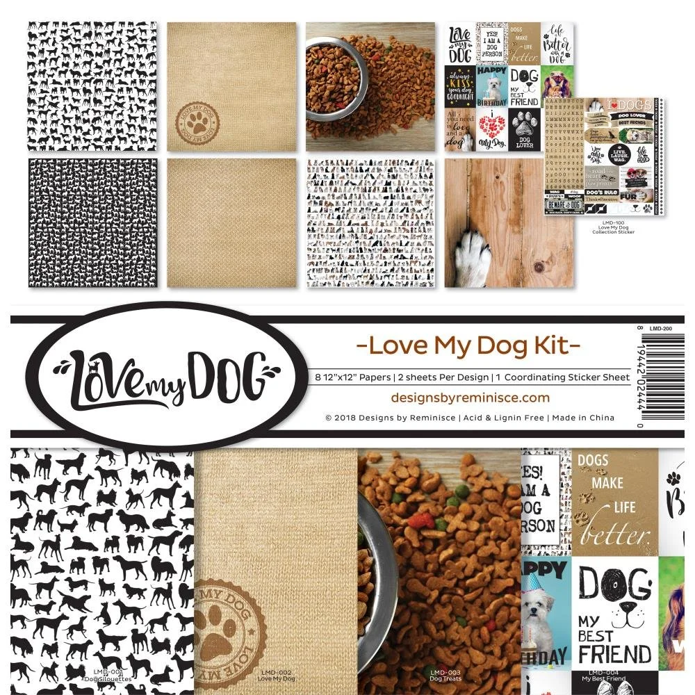 Reminisce Collection Kit 12"X12" Love My Dog