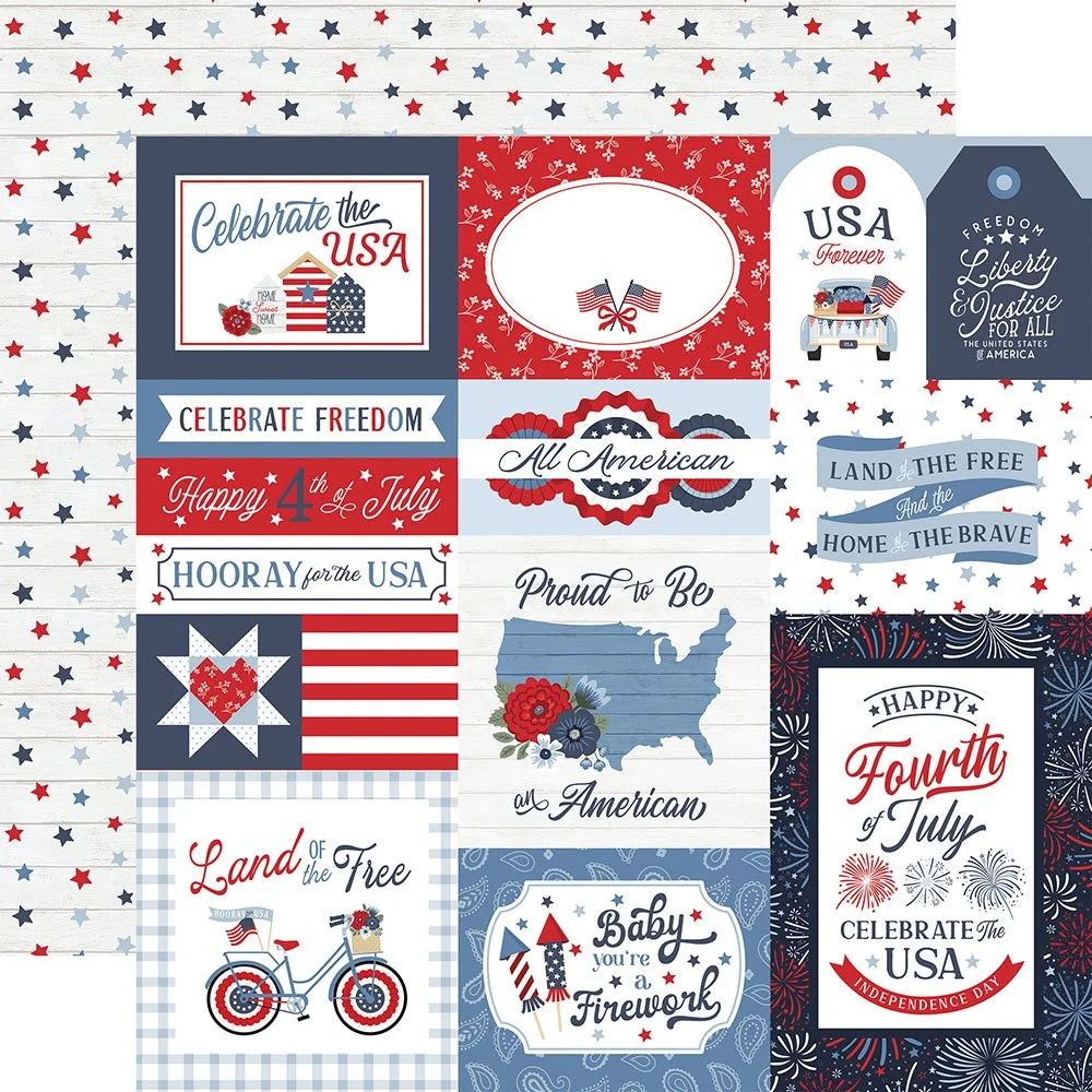 Echo Park All American 12" x 12" Paper Multi Journaling Cards
