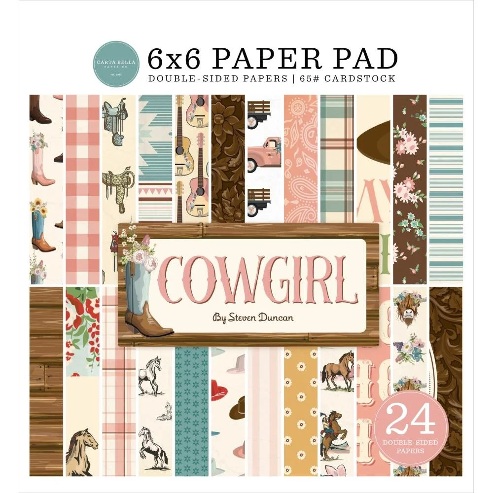 Carta Bella Cowgirl 6" x 6" Paper Pad
