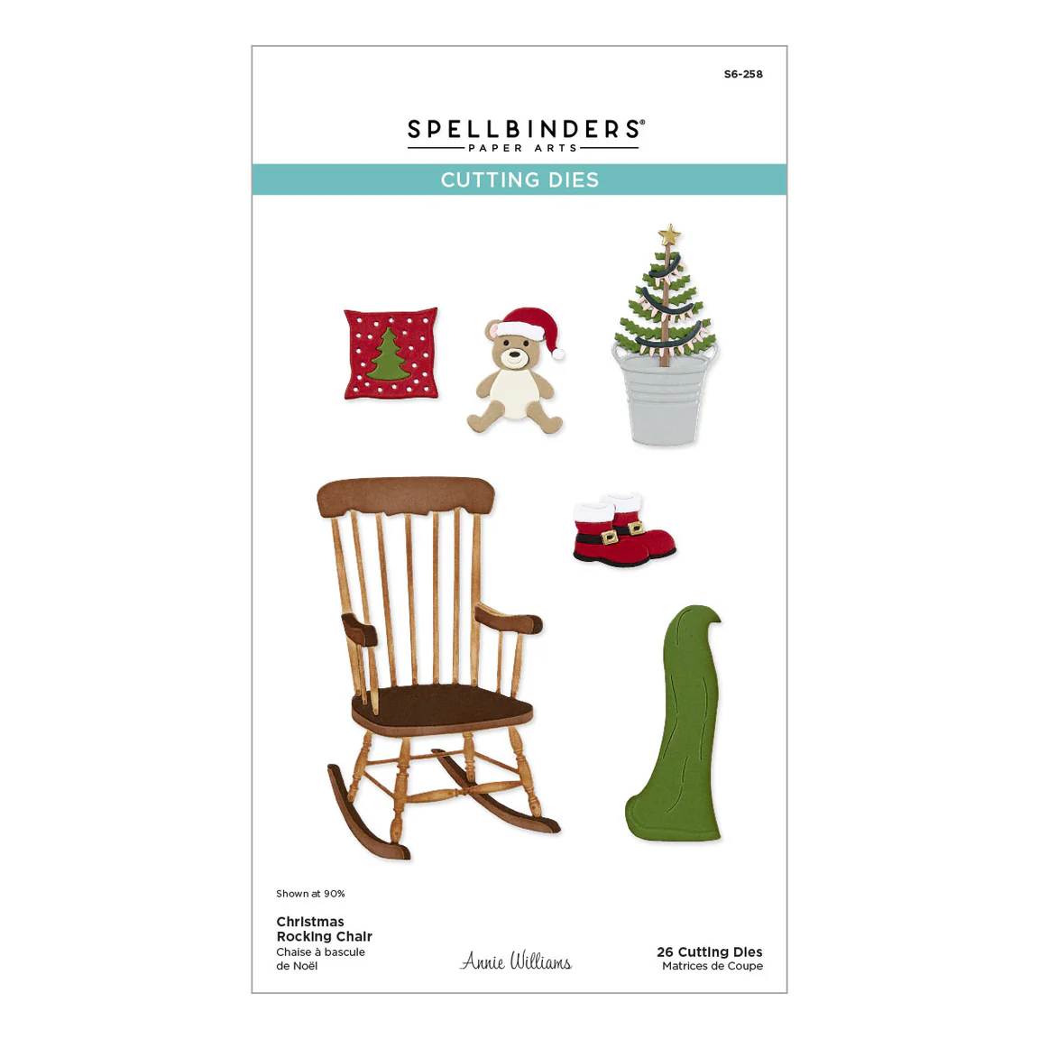Spellbinders Christmas Rocking Chair Etched Dies