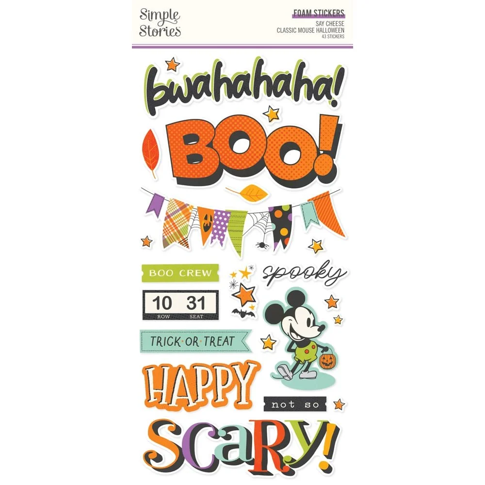 *Pre-Order* Simple Stories Say Cheese Classic Mouse Halloween Foam Stickers