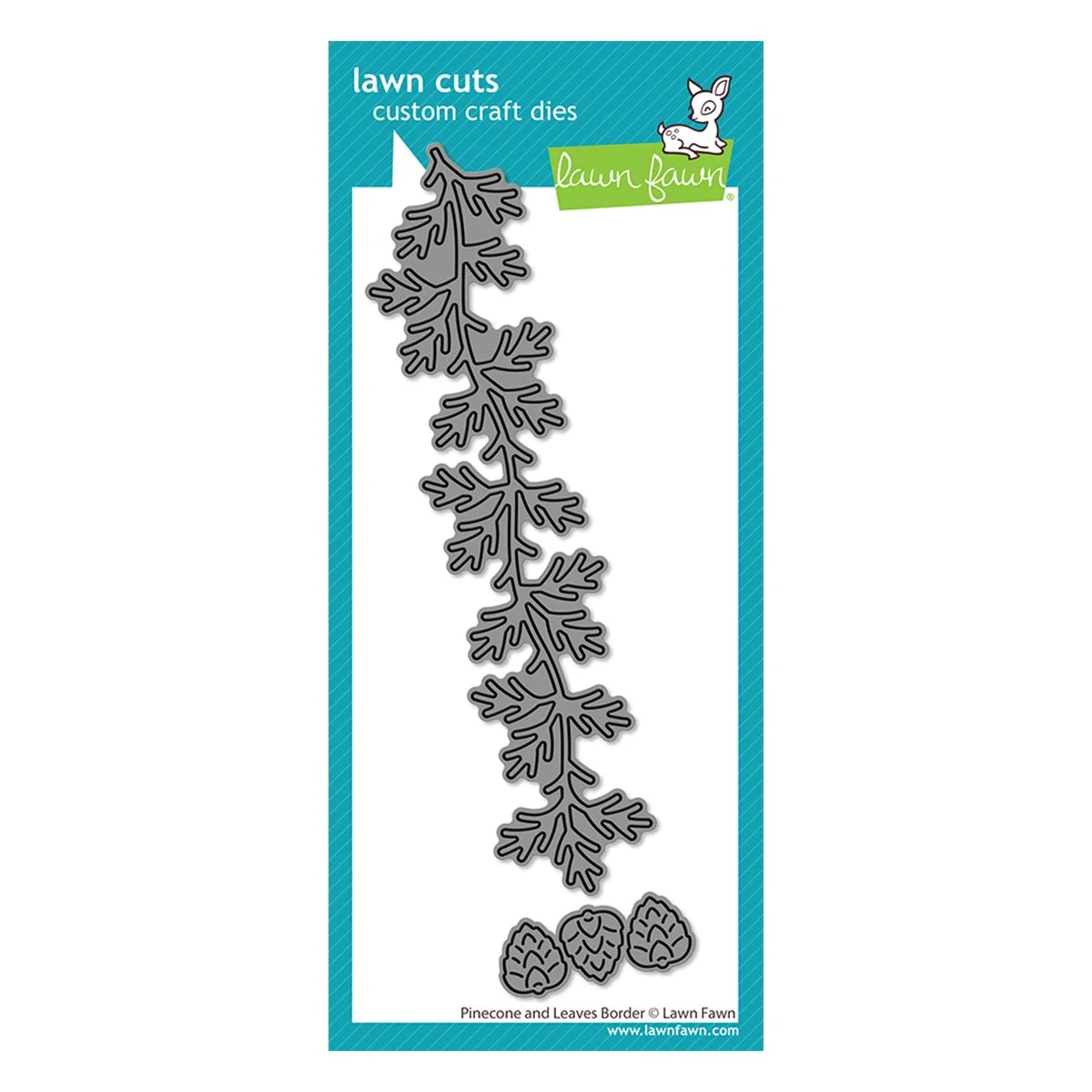 Lawn Fawn Lawn Cuts pinecone and leaves border