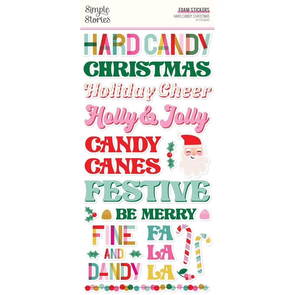 Simple Stories Hard Candy Christmas Foam Stickers