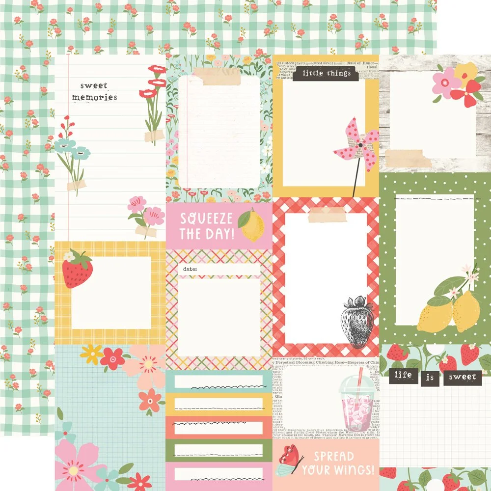 *Pre-Order* Simple Stories Pink Lemonade 12" x 12" Paper Journal Elements