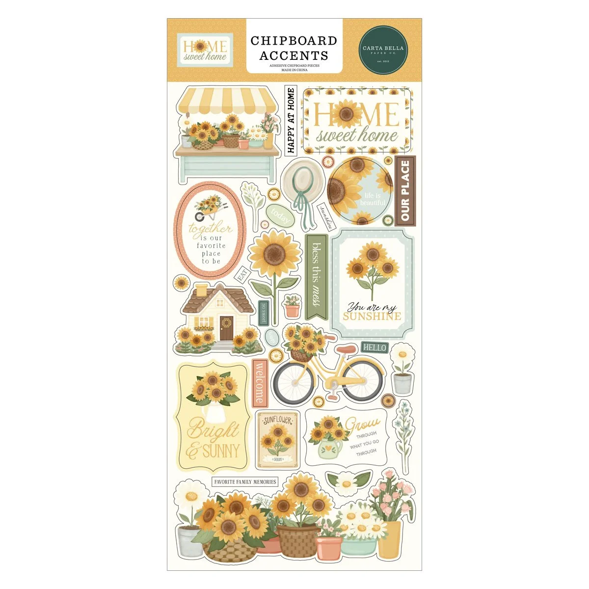 Carta Bella Home Sweet Home Chipboard Accents