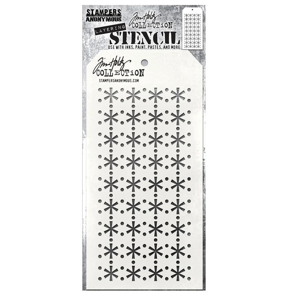 Tim Holtz Layering Stencil Retro Snowflake